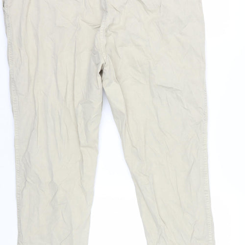 Marks and Spencer Women's Beige Chino Trousers Size 20