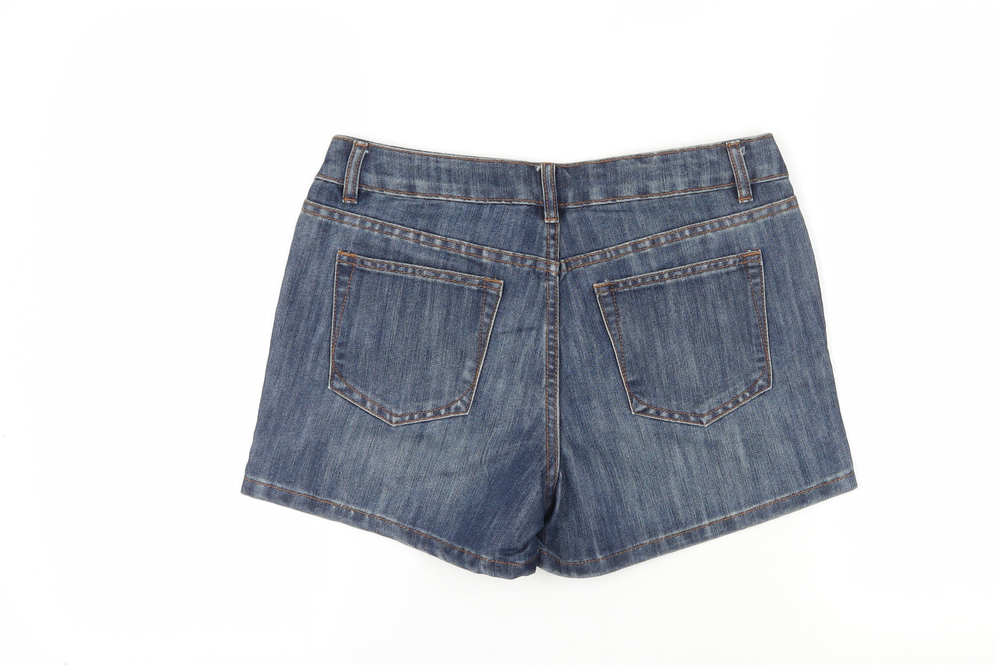 Warehouse Women's Blue Denim Chino Shorts, Size 12