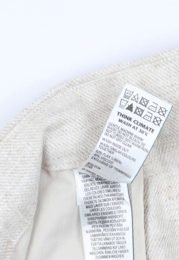 Marks and Spencer Women's Beige Linen Chino Shorts