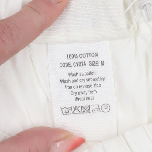 Toast Women's White Cotton Trousers M
