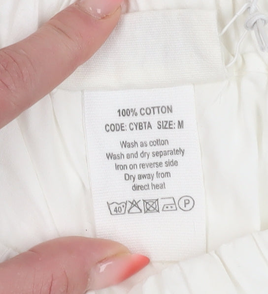 Toast Women's White Cotton Trousers M