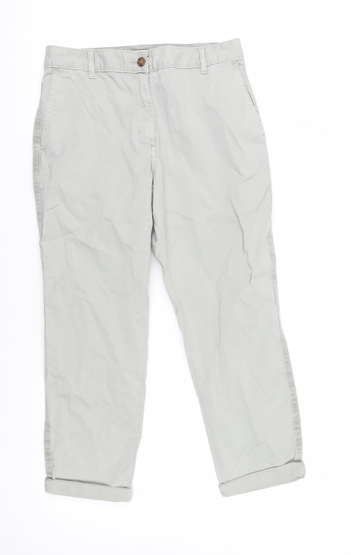 Marks and Spencer Women's Ivory Chino Trousers Size 10