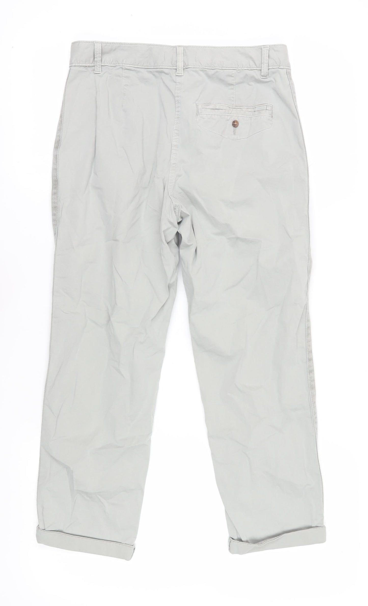 Marks and Spencer Women's Ivory Chino Trousers Size 10