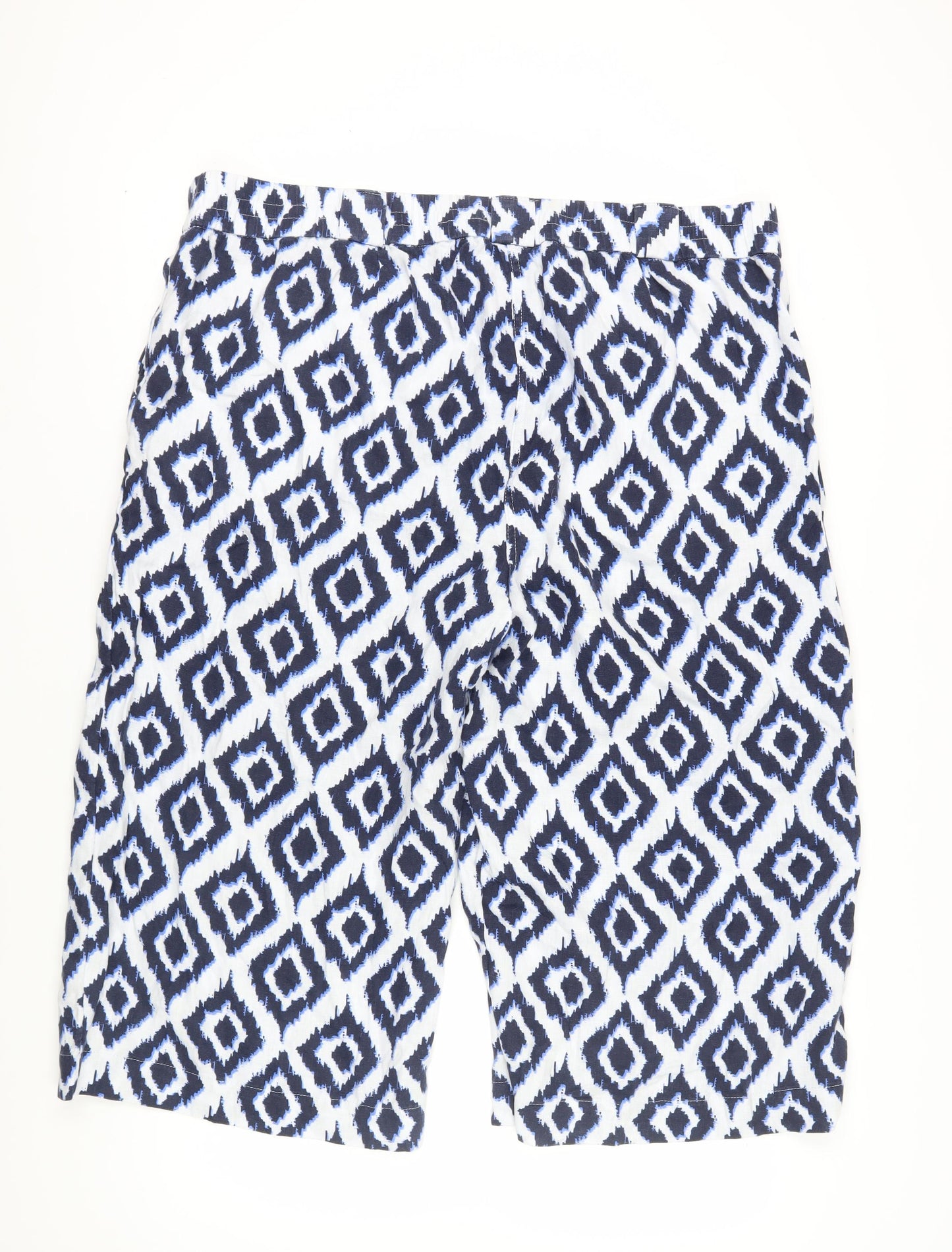 Marks and Spencer Women Multicoloured Cropped Trousers Size 24