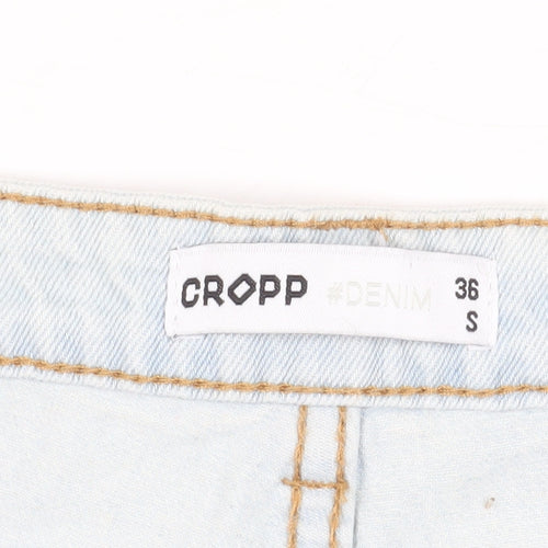 Cropp Women's Blue Cut-Off Denim Shorts Size 8