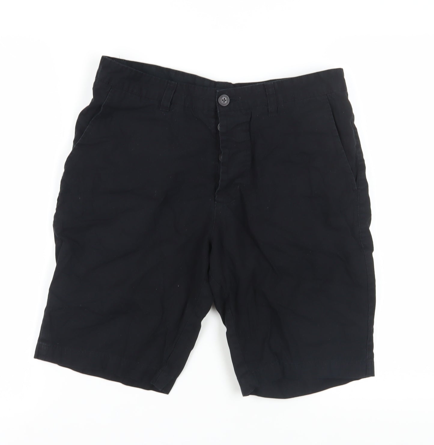 H&M Black Chino Shorts - Size M, Casual Summer Wear