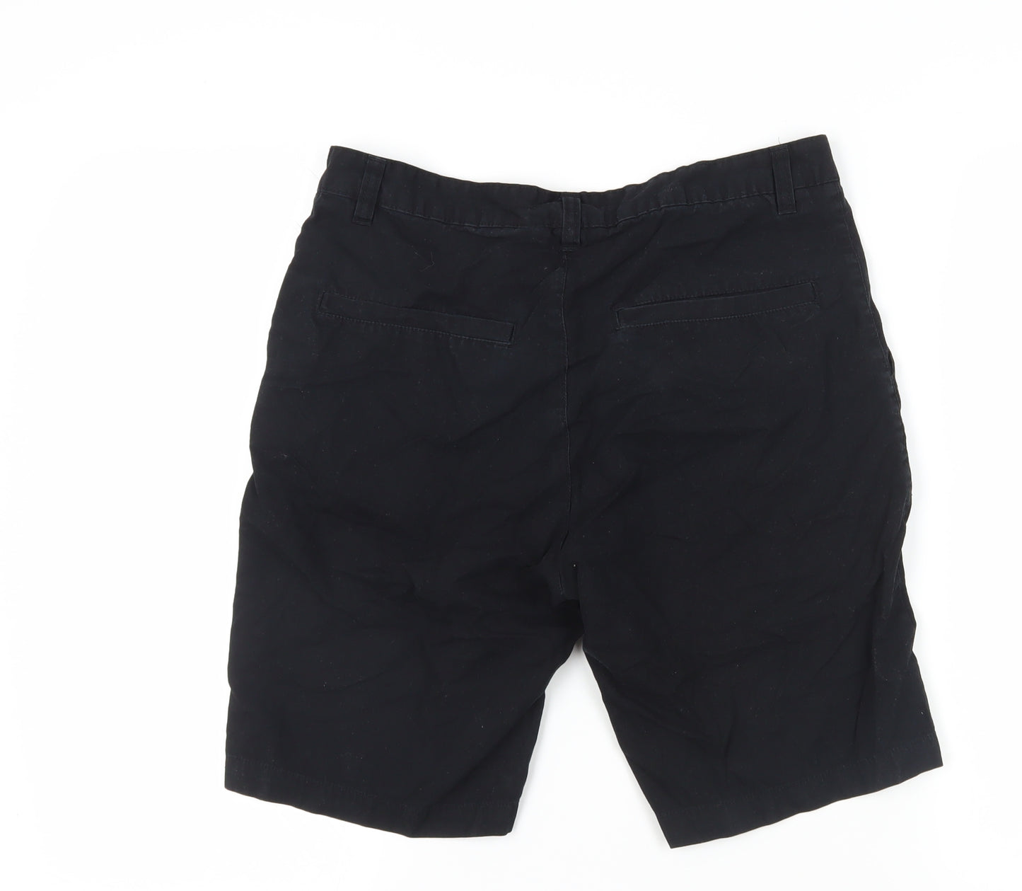 H&M Black Chino Shorts - Size M, Casual Summer Wear