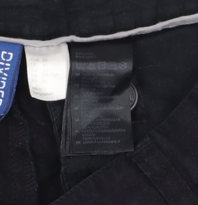 H&M Black Chino Shorts - Size M, Casual Summer Wear