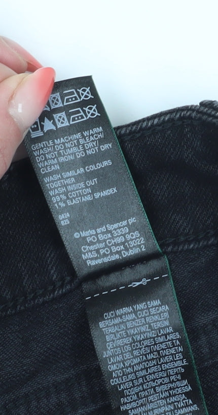 Marks and Spencer Women's Black Mom Shorts Size 22