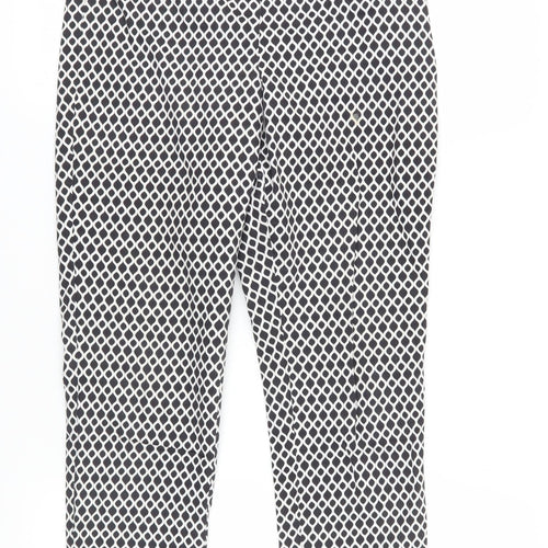 H&M Women’s Geometric Trousers, Size 10, Black/White