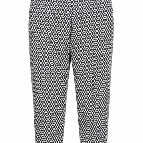 H&M Women’s Geometric Trousers, Size 10, Black/White