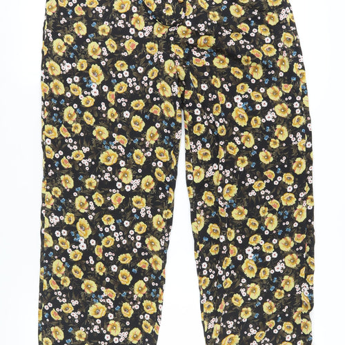 ICHI Women's Multicoloured Floral Cropped Trousers L