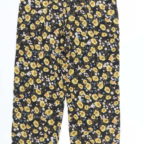 ICHI Women's Multicoloured Floral Cropped Trousers L