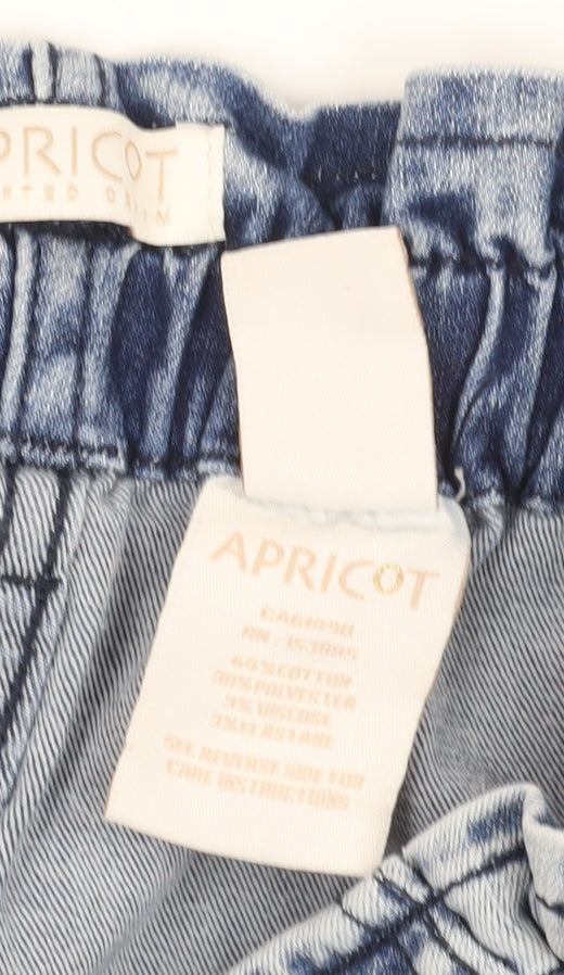 Apricot Blue Paperbag Denim Shorts - Size 10