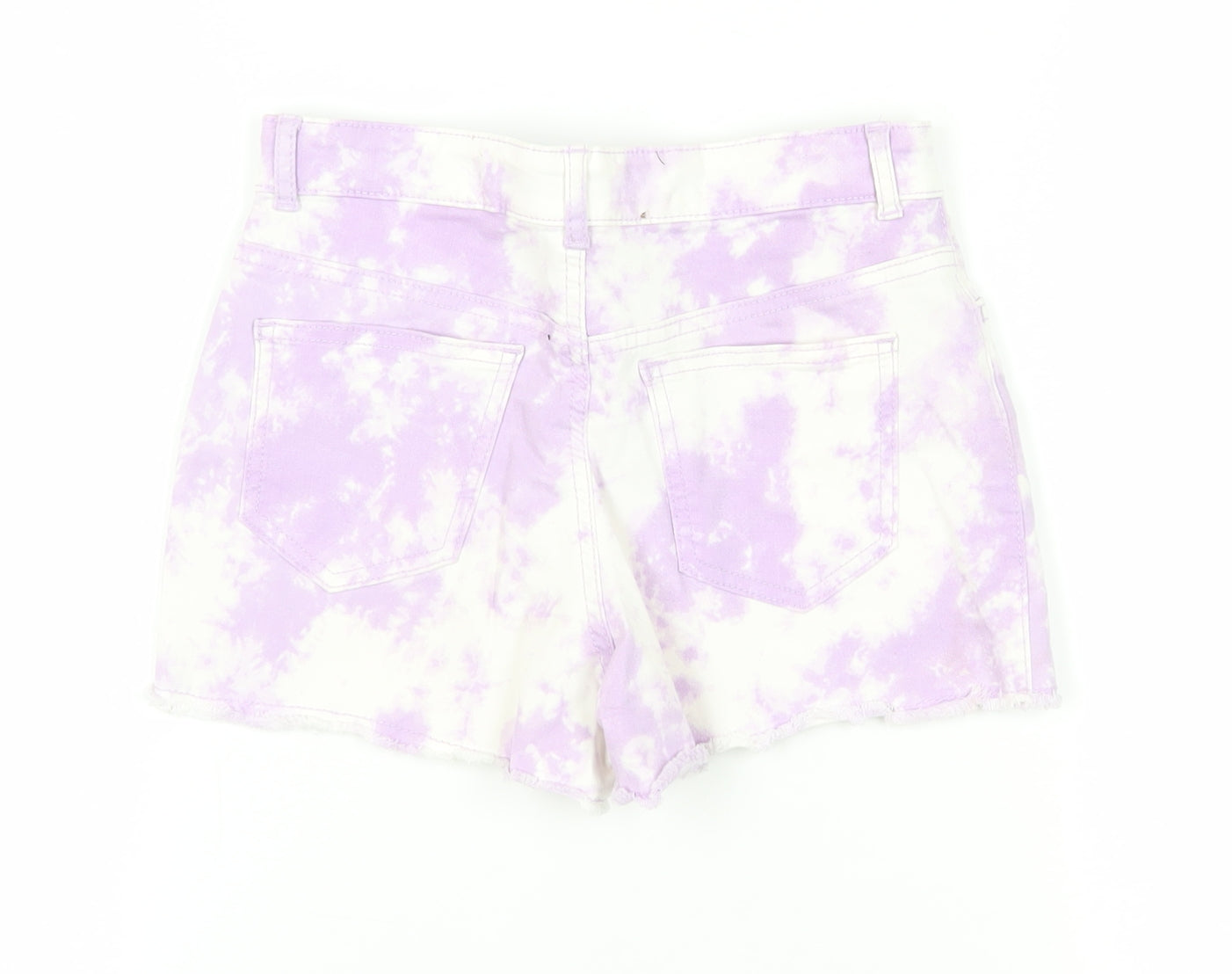 H&M Girls Purple Cut-Off Denim Shorts, Size 12-13 Years