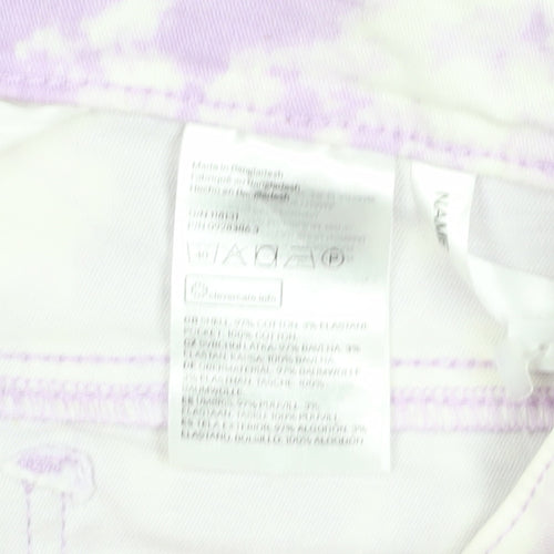 H&M Girls Purple Cut-Off Denim Shorts, Size 12-13 Years