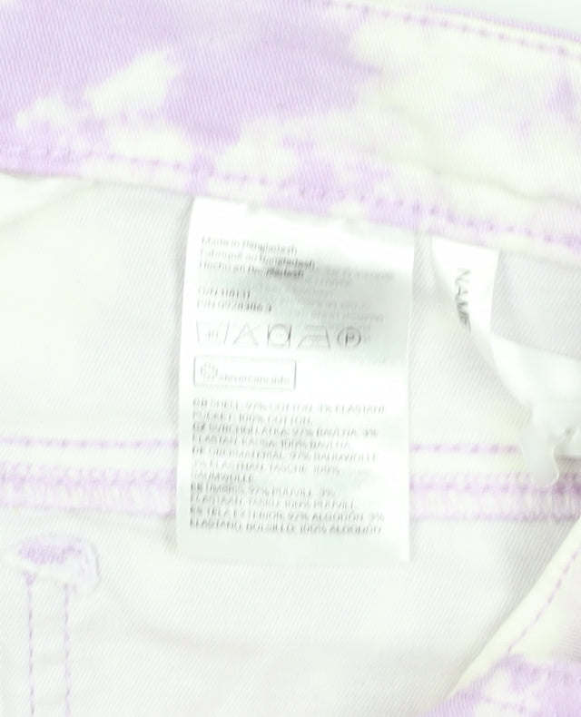 H&M Girls Purple Cut-Off Denim Shorts, Size 12-13 Years