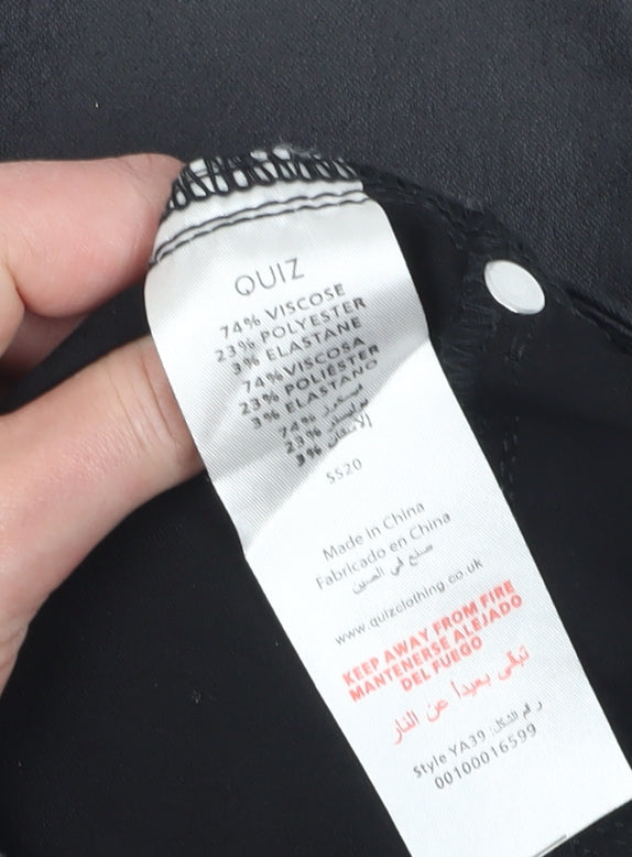 Quiz Black Women's Trousers Size 10