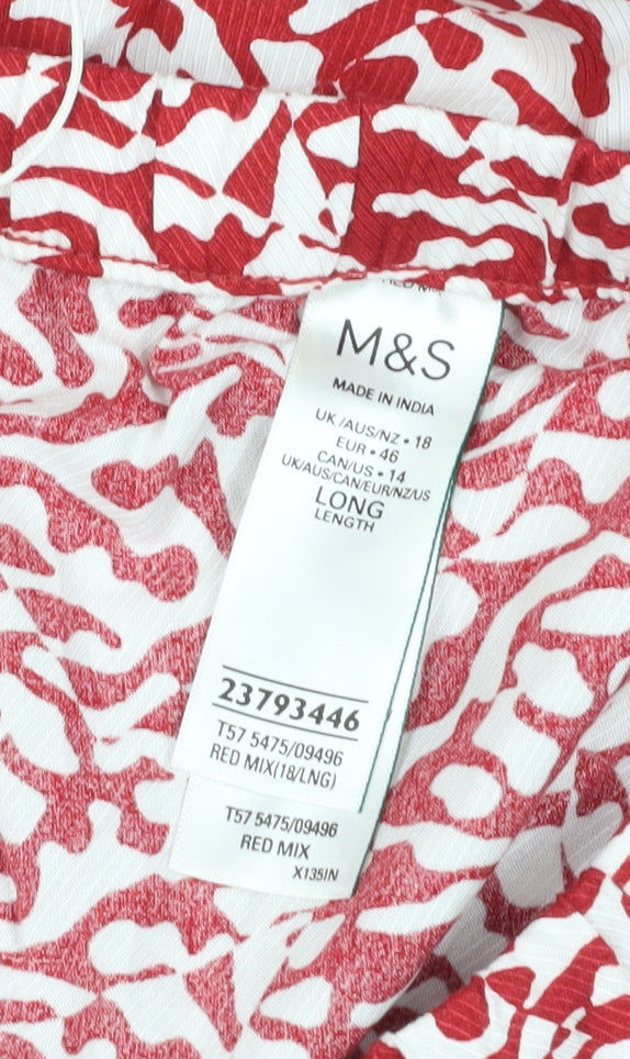 Marks and Spencer Women's Red Trousers Size 18