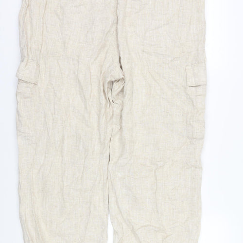 Marks & Spencer Women's Beige Cargo Trousers, Size 20