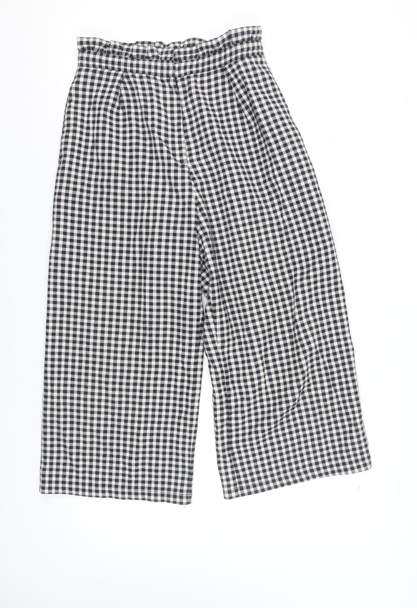 Topshop Women's Multicoloured Check Paperbag Trousers
