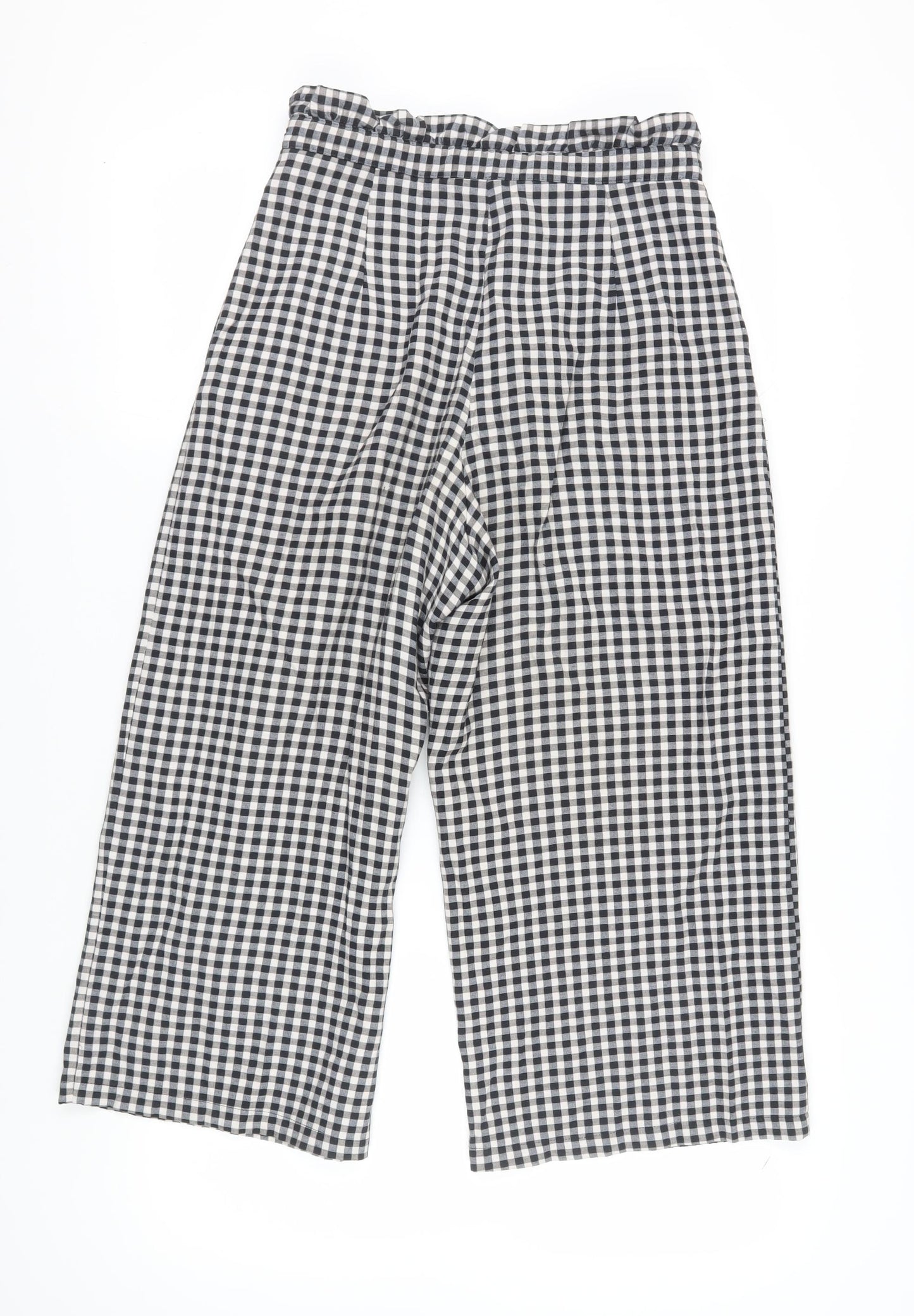 Topshop Women's Multicoloured Check Paperbag Trousers