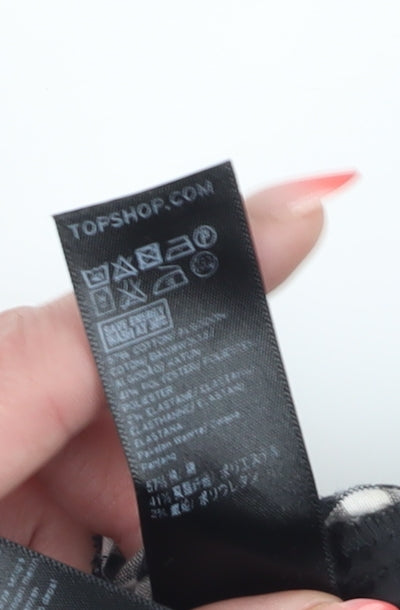 Topshop Women's Multicoloured Check Paperbag Trousers