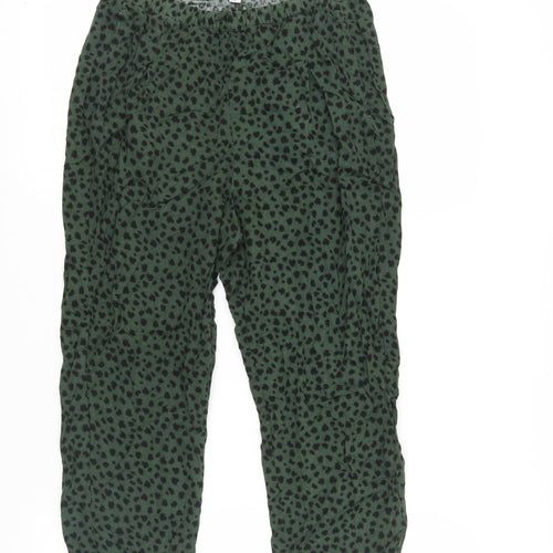 Marks and Spencer Women's Green Joggers - Size 10