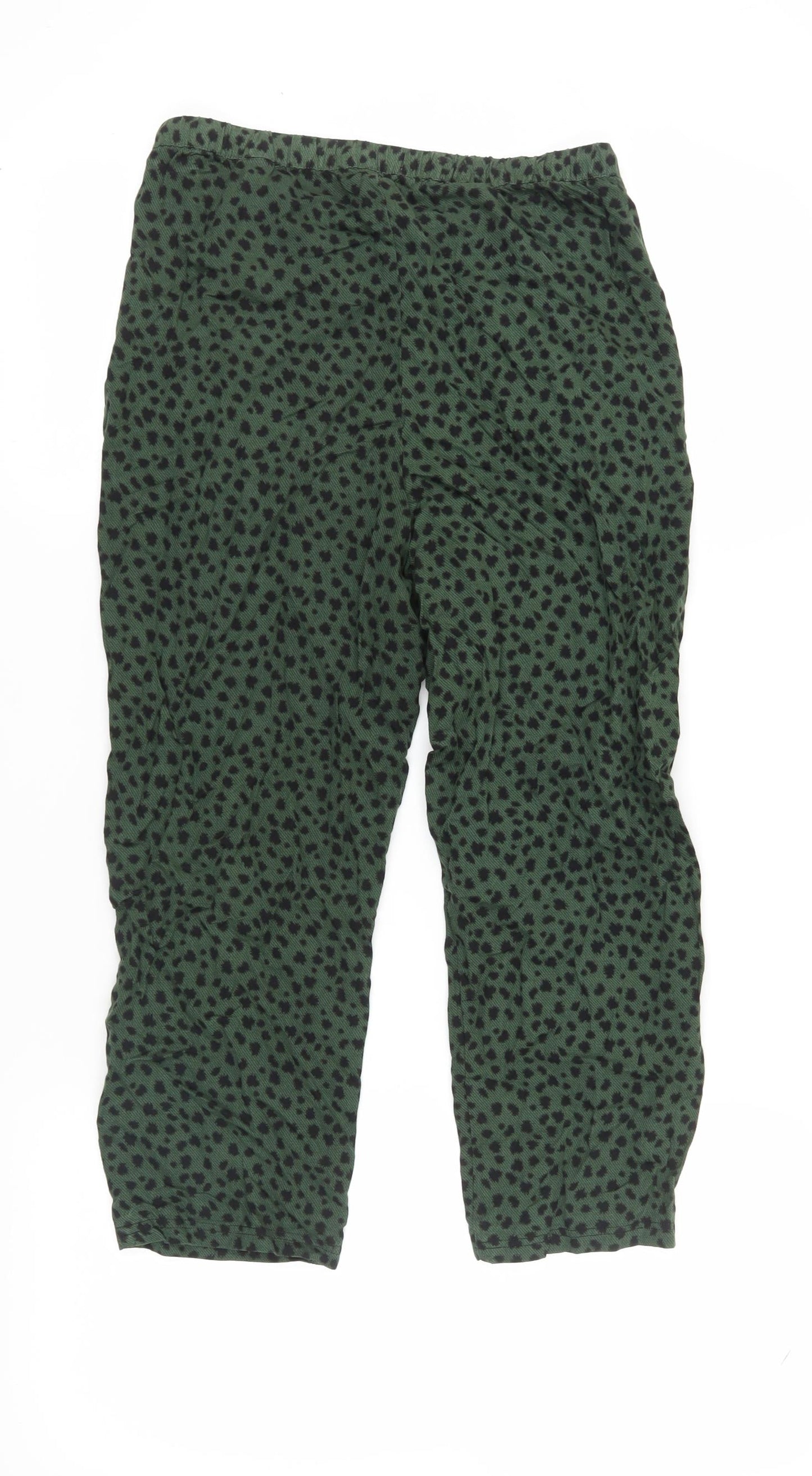 Marks and Spencer Women's Green Joggers - Size 10