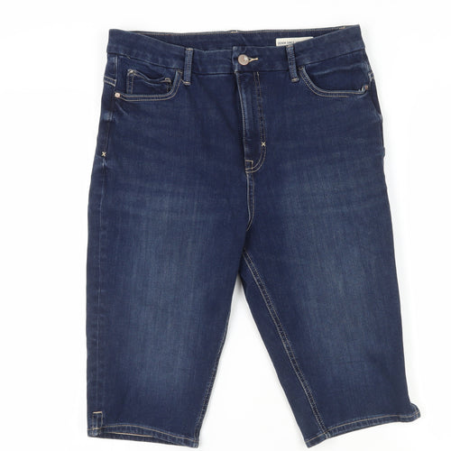 Marks and Spencer Women's Blue Bermuda Shorts Size 14