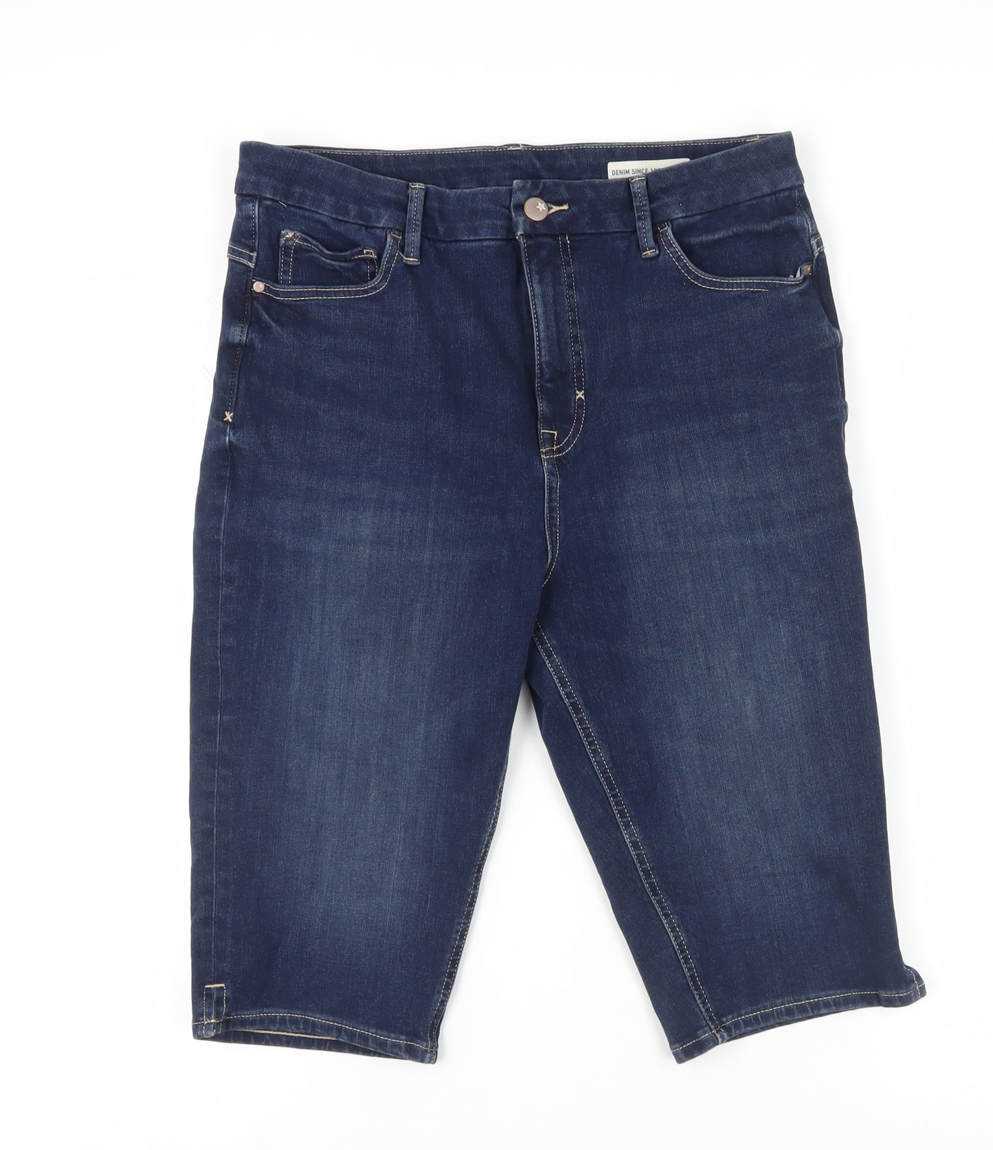 Marks and Spencer Women's Blue Bermuda Shorts Size 14