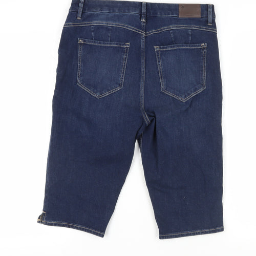 Marks and Spencer Women's Blue Bermuda Shorts Size 14
