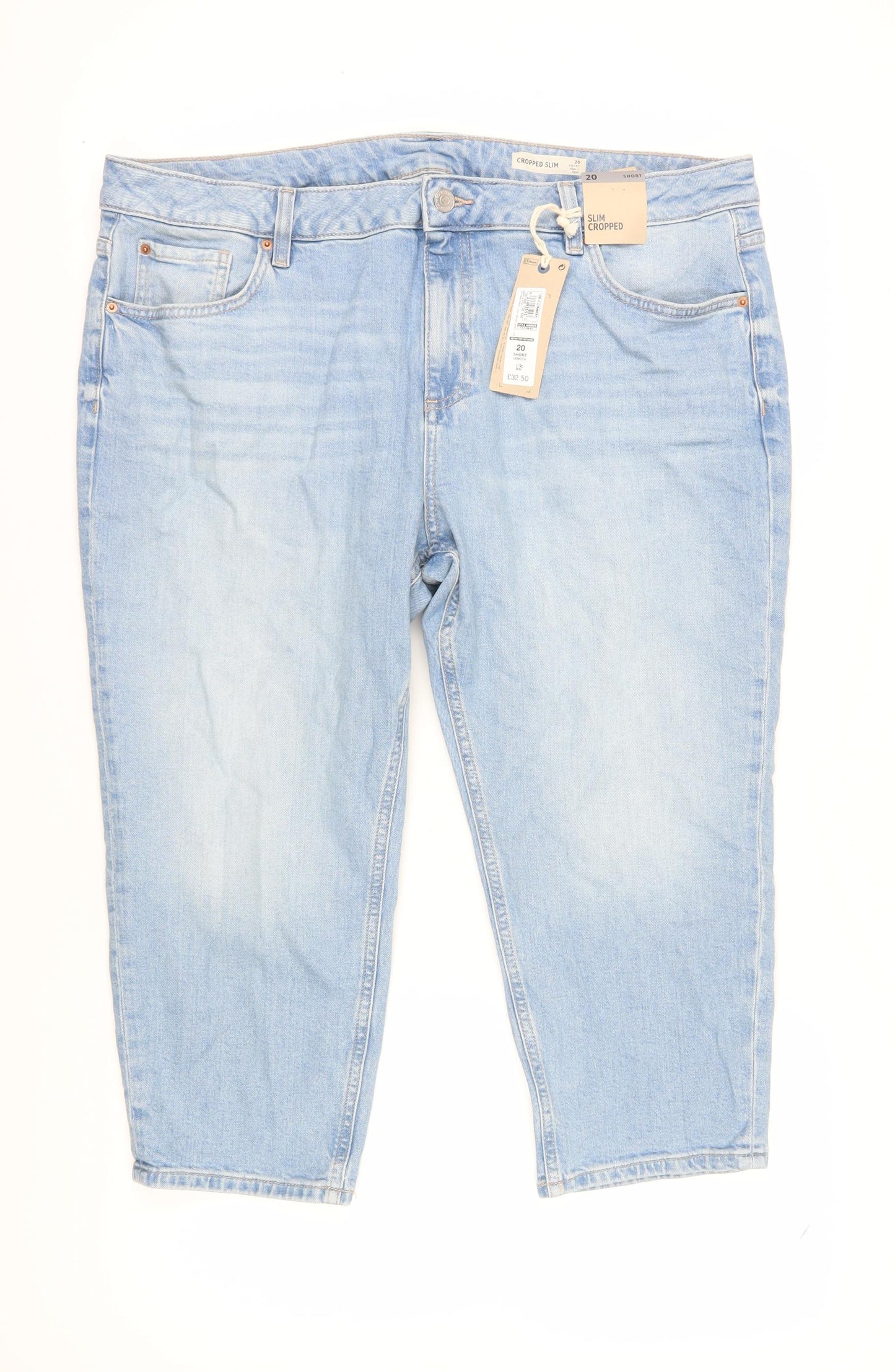 Marks and Spencer Women's Blue Cropped Slim Jeans Size 20