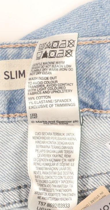 Marks and Spencer Women's Blue Cropped Slim Jeans Size 20