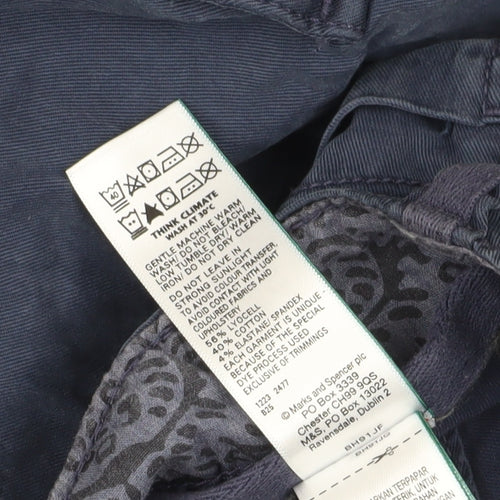 Marks and Spencer Women's Blue Cargo Trousers, Size 18