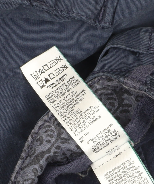 Marks and Spencer Women's Blue Cargo Trousers, Size 18