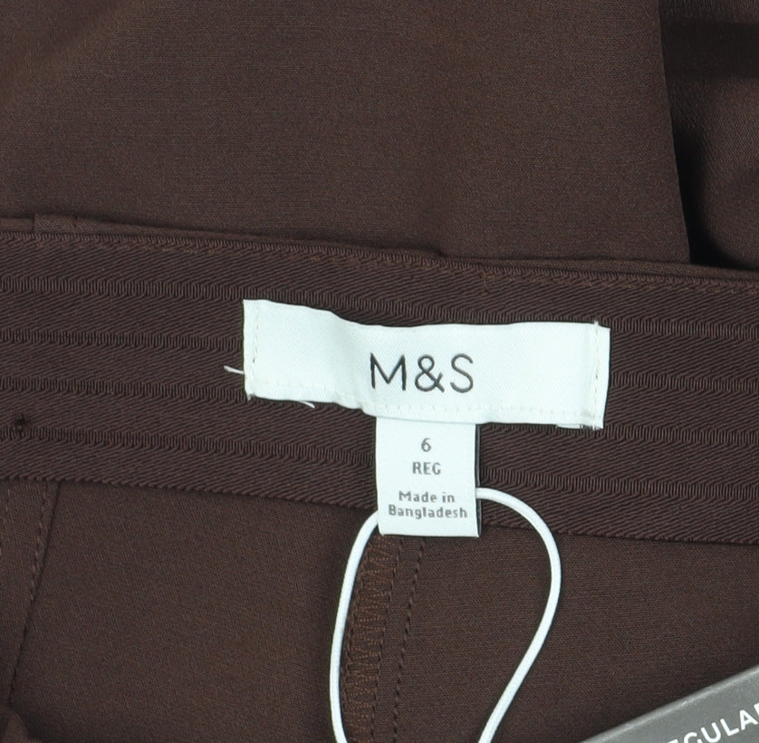 Marks & Spencer Women's Brown Trousers, Size 6