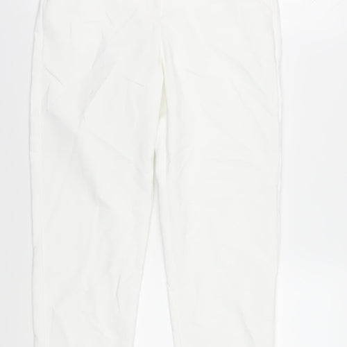 Marks and Spencer Women's White Ankle Trousers, Size 10