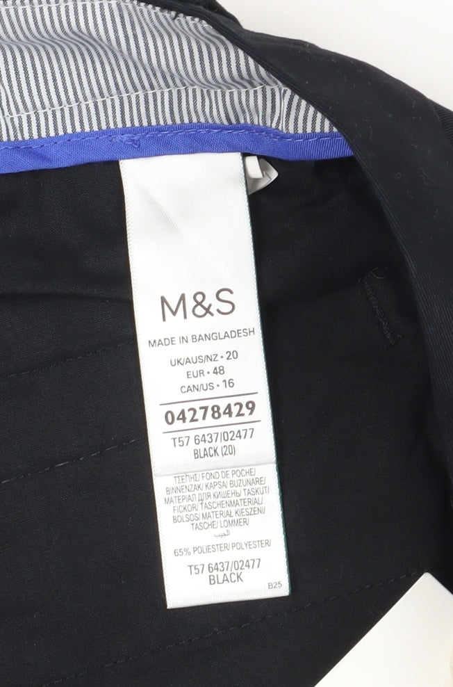 Marks and Spencer Women's Black Chino Shorts Size 20
