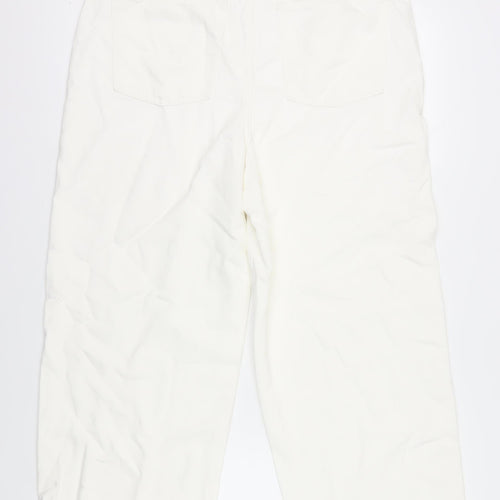 Marks and Spencer Women's Size 16 White Wide-Leg Jeans