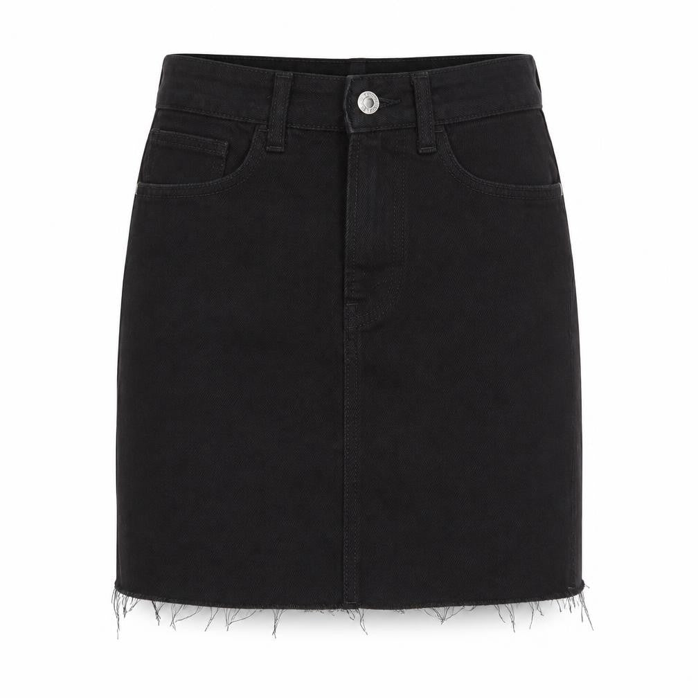 H&M Women's Black Denim Short Pencil Skirt Size 4