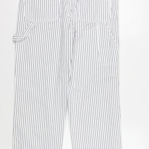 Vero Moda Women's White Striped Trousers, Size M