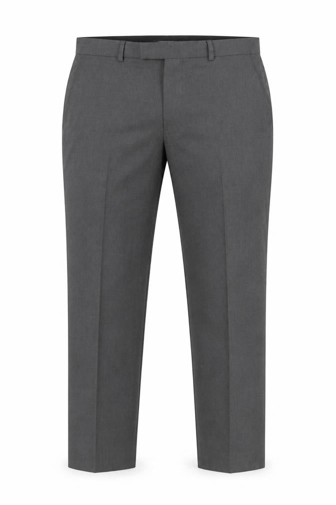 Front view of Marks & Spencer Men's Grey Dress Pants, L, Straight