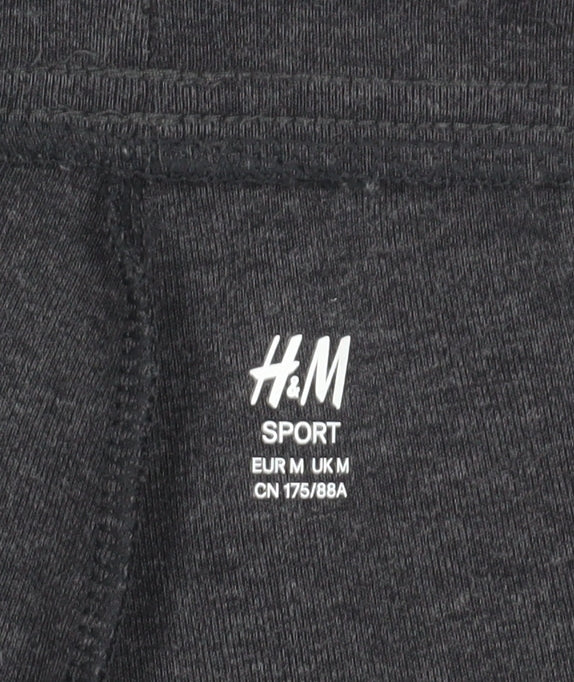 H&M Men's Grey Jogger Trousers, Size M, Casual Comfort