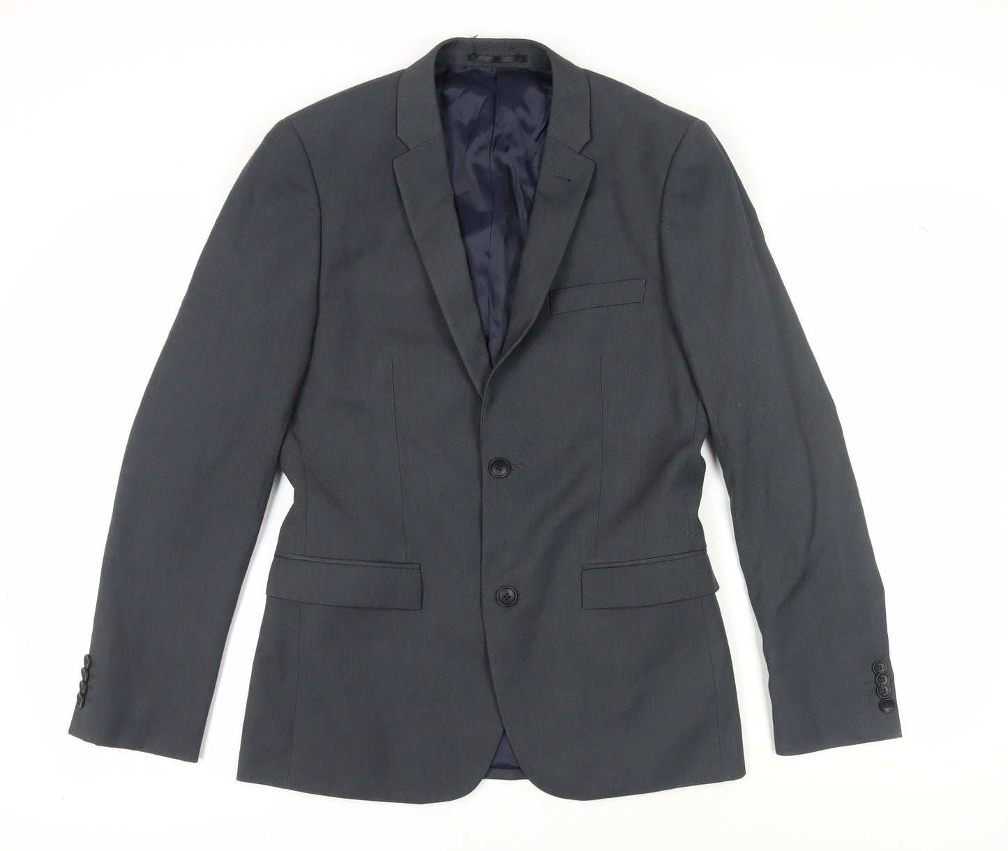 Topman Men's Black Blazer, UK 36 M, Regular Fit