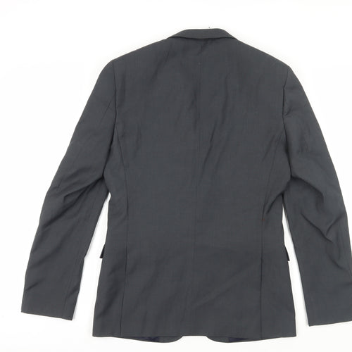 Topman Men's Black Blazer, UK 36 M, Regular Fit