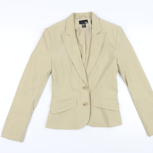 H&M Women's Beige Blazer - Size 8, Business Chic
