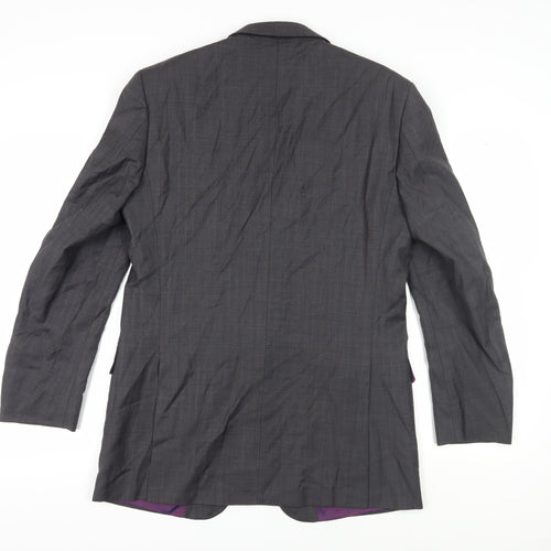Marks and Spencer Men's Grey Blazer, Size 40L, Long Fit