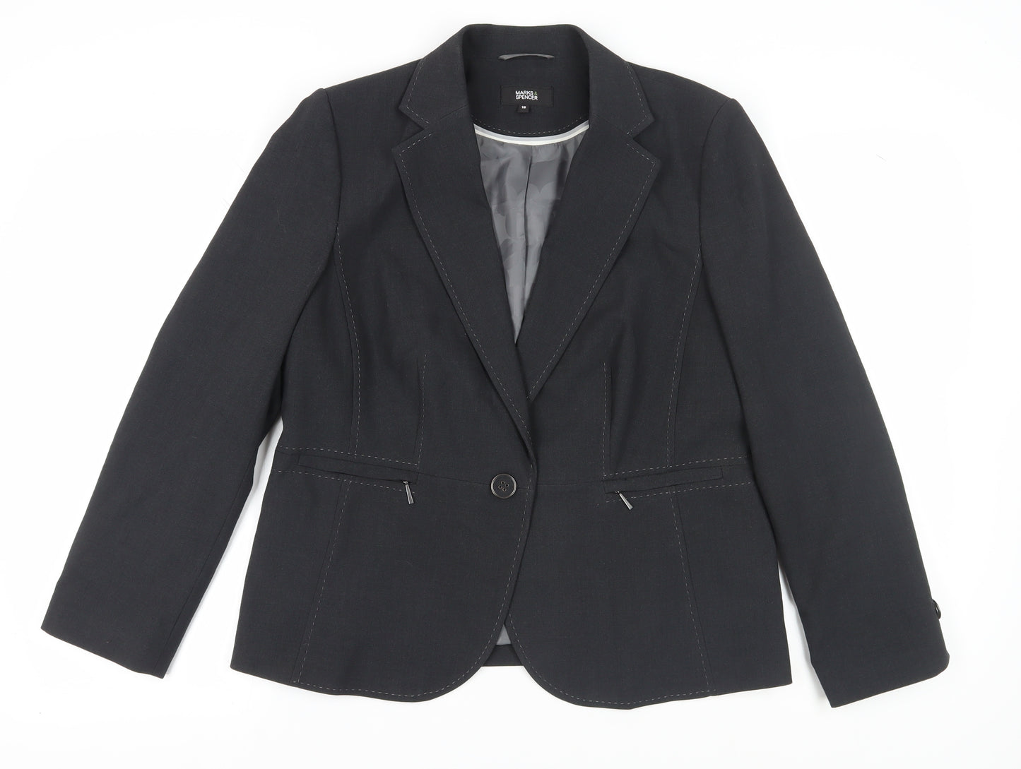 Marks and Spencer Women's Black Blazer Size 18
