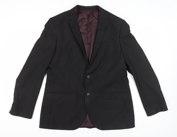 River Island Men's Black Blazer Size 44R
